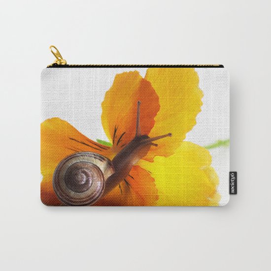 Little snail loves flowers Carry-All Pouch