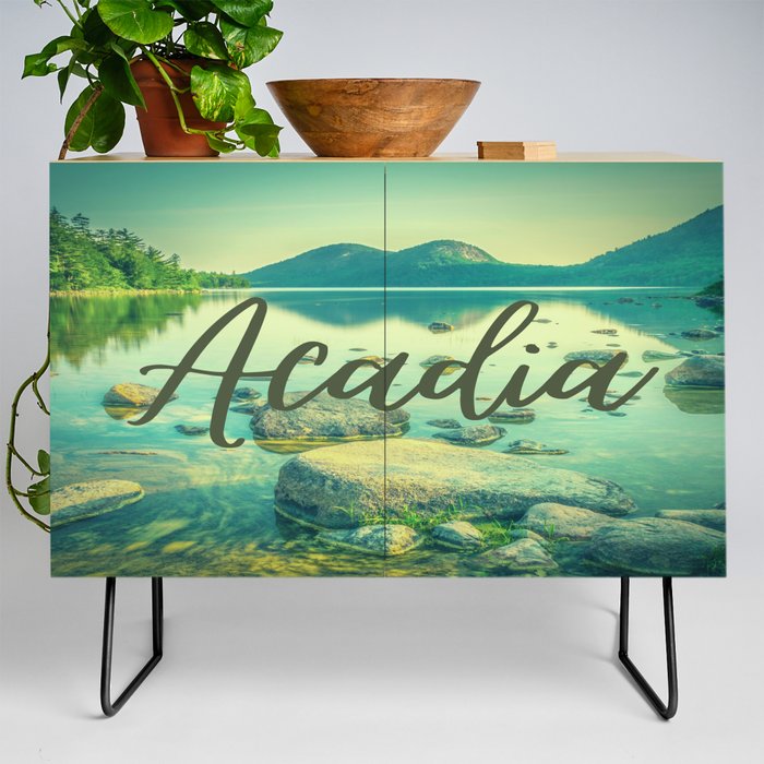 Acadia Park Jordan Pond Print Credenza