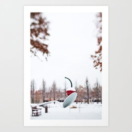 snow spoon & cherry Art Print