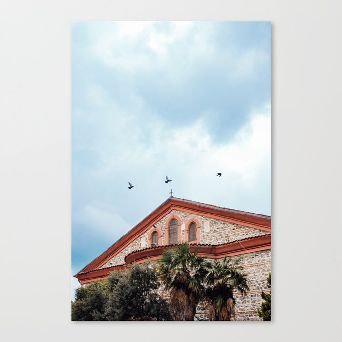 Church in Istanbul | Cloudy Sky | Travel Photography Canvas Print