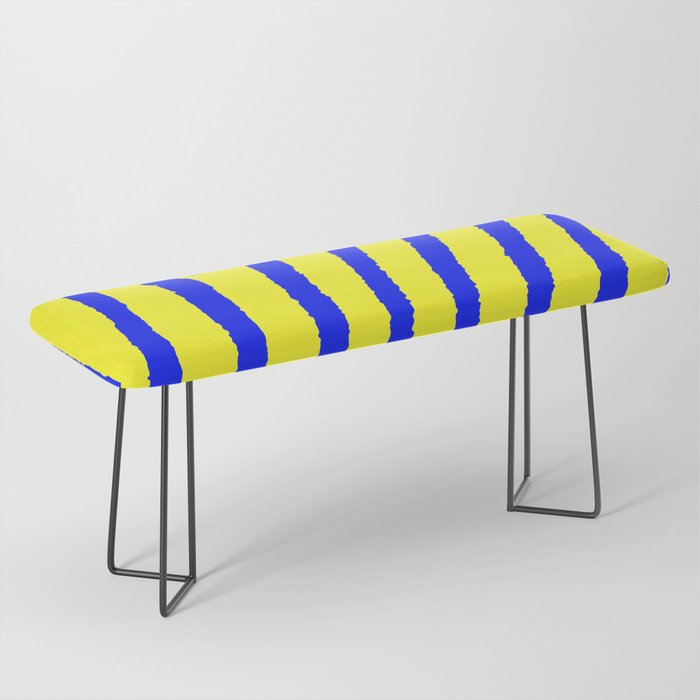 Zebra Print (Yellow & Blue) Bench