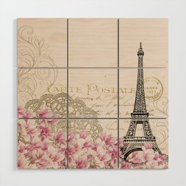 Eiffel Tower Postcard Wood Wall Art