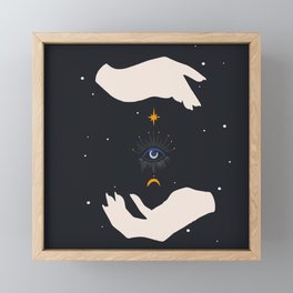 Seeing hands mystic Framed Mini Art Print