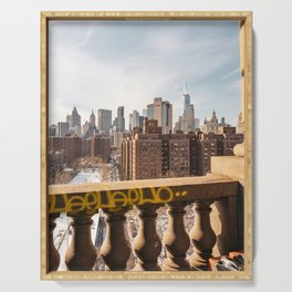 View of New York City | Manhattan Bridge | Travel Photography Serving Tray
