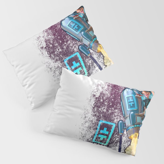 Distressed Theta Rocket Pillow Sham