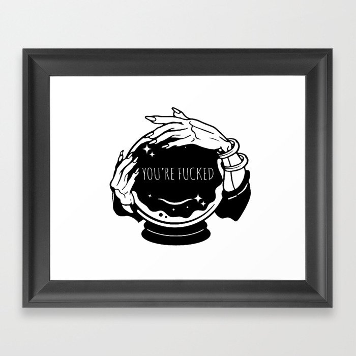 Crystal ball Fortune teller Framed Art Print