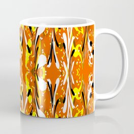 Marbled Paper - Orange, Yellow, Black Coffee Mug