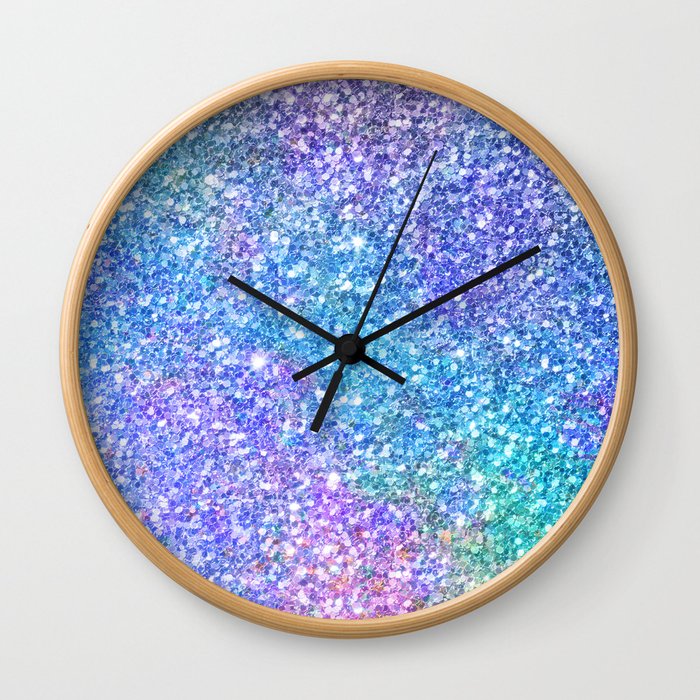Colorful Glitter Texture Wall Clock