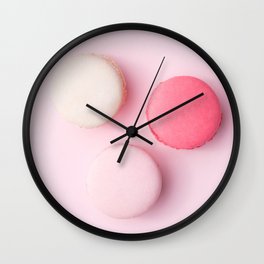 Pink Macaroons Wall Clock
