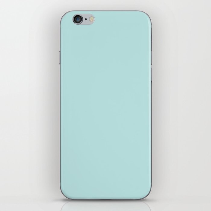 Light Aqua Blue Solid Color Pantone Bleached Aqua 12-5410 TCX Shades of Blue-green Hues iPhone Skin
