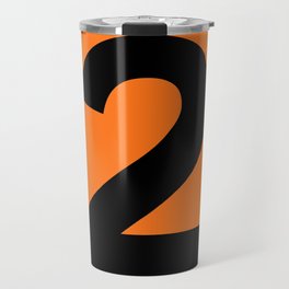 Number 2 (Black & Orange) Travel Mug