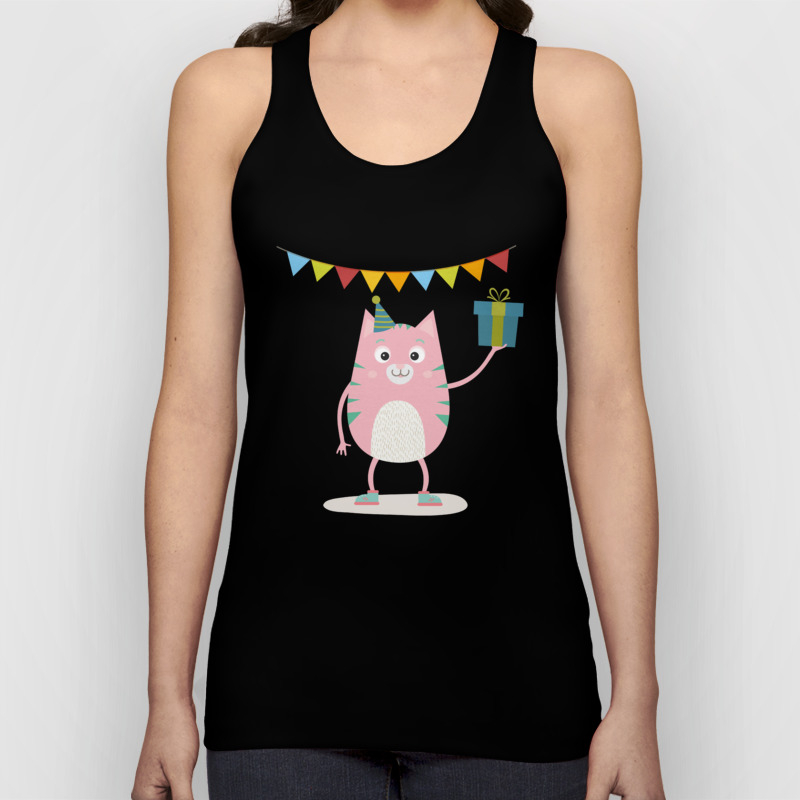 Happy Birthday Cat T Shirt For All Ages Dhpeg Unisex Tank Top By