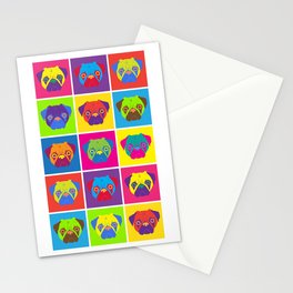 Pug Pop Art Stationery Cards