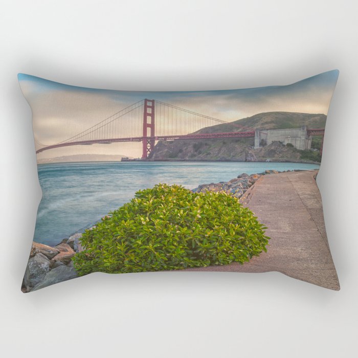Golden Gate Sunset Rectangular Pillow