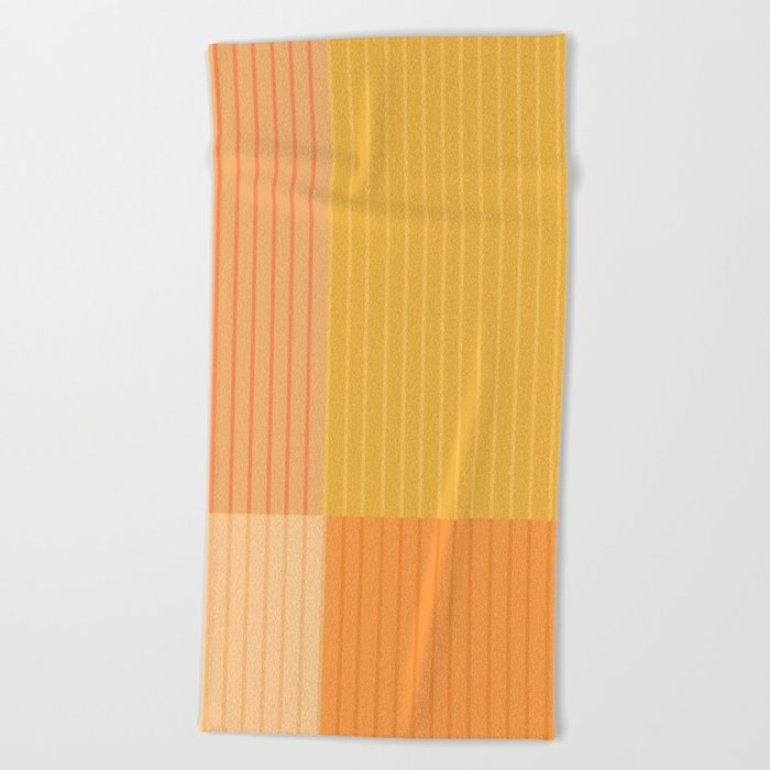 Color Block Line Abstract IV Beach Towel