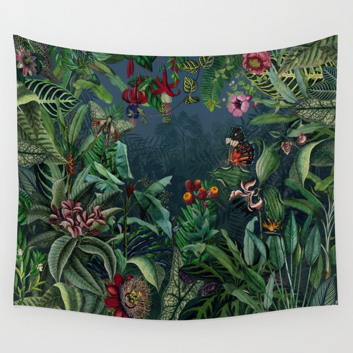 Midnight rainforest I Wall Tapestry