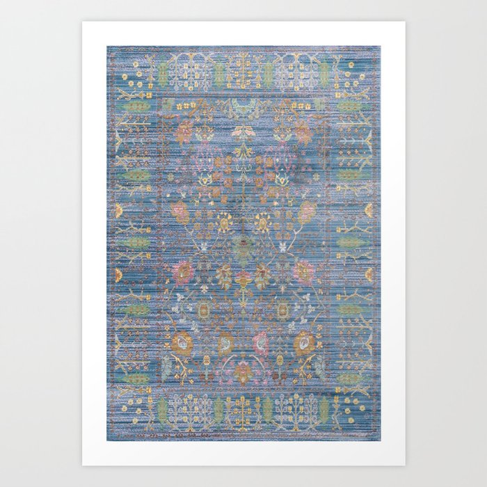 beautifull blue carpet Art Print