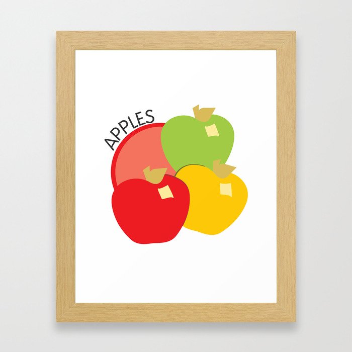 Apples Illustration Framed Art Print