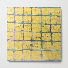 Yellow Abstract Squares Pattern On Aqua Metal Print | Squaresabstract, Chicyellowsquares, Abstractsquares, Yellowsquares, Yellowaquaart, Dec02, Yellowabstract, Graphicdesign 