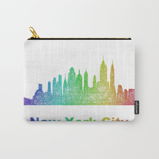 Rainbow New York City skyline Carry-All Pouch