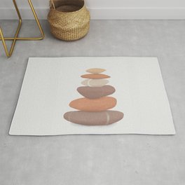 rock pile: minimalist balancing stones Rug