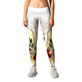 Black shield with golden wings Leggings | Gothicstyle, Winged, Black, Shield, Cross, Angel, Protection, Ribbon, Symbolic, Painting 