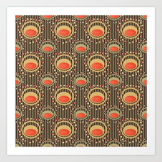 Abstract yellow and grey pattern . Art Print
