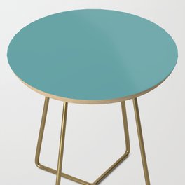 Medium Aqua Blue Solid Color Pantone Meadowbrook 16-5121 TCX Shades of Blue-green Hues Side Table