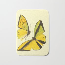 Lepidoptera Butterfly Pattern WFK Cottagecore Lithograph Print Bath Mat