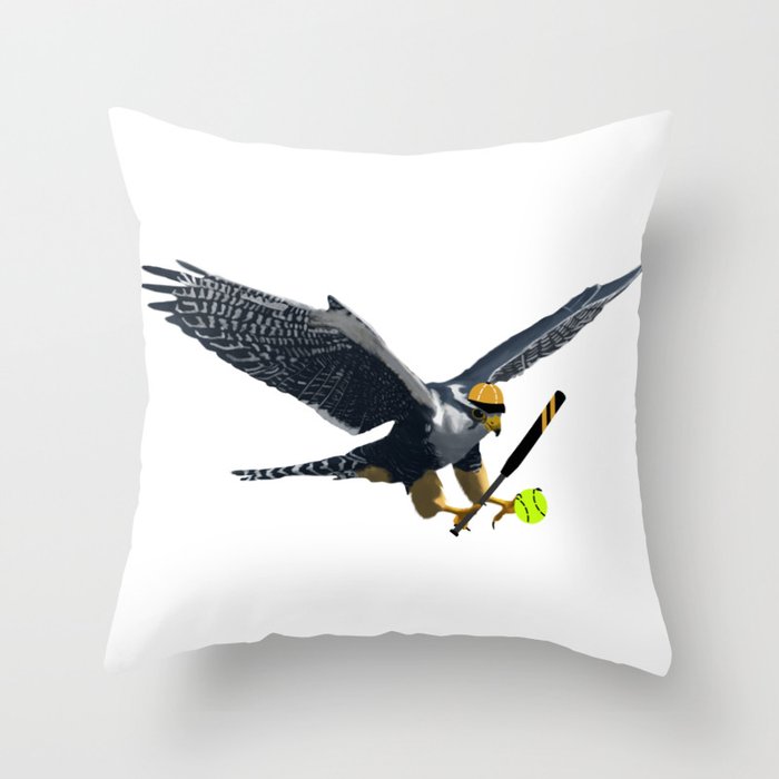 Falcon Softball Throw Pillow