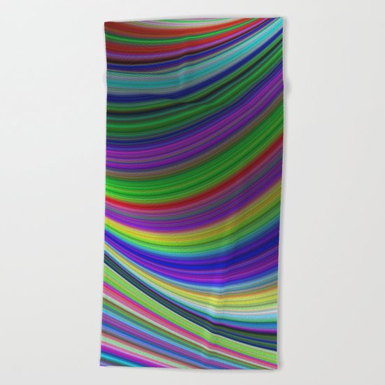 Color curves Beach Towel