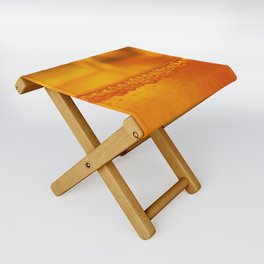 Orange Abstract Bubbles Zen Close Up Folding Stool