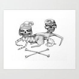 Bone Couple Art Print