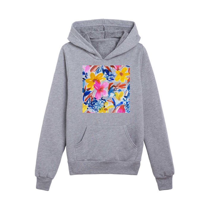 loose floral composition Kids Pullover Hoodie