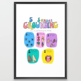 5 Senses Grounding Framed Art Print