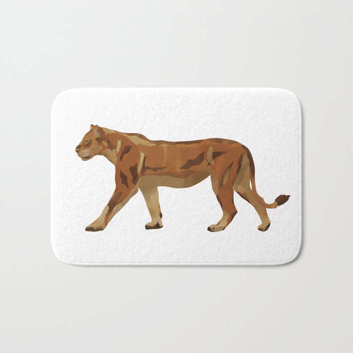 digital painting of a female brown lioness Bath Mat