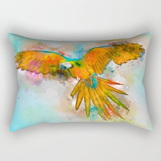High as a Macaw Rectangular Pillow
