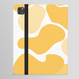Yellow abstract shapes print iPad Folio Case