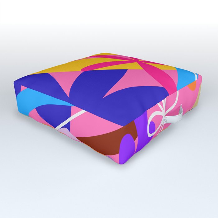 Colorful flowers Outdoor Floor Cushion