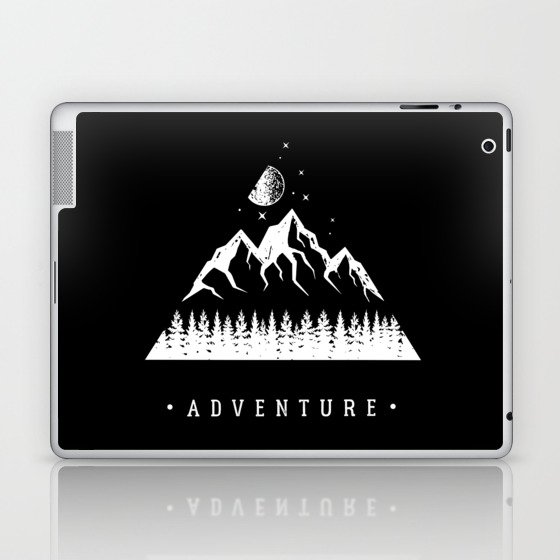 Modern Geometric Nature Mountains Adventure Triangles Laptop & iPad Skin