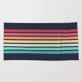Banina - Classic 70s Style Retro Stripes Beach Towel