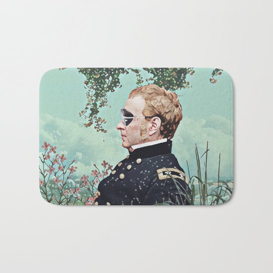 Floral clouds and captain Bath Mat