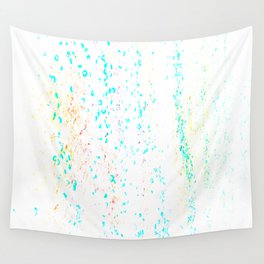 blue will-o-the-wisp floral illusion perceived fabric look Wall Tapestry