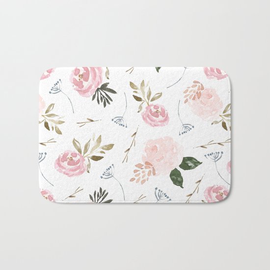 Floral Blossom - Muted Bath Mat