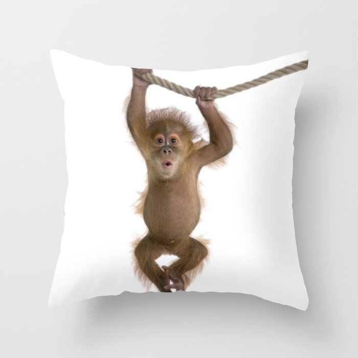 Monkey Style Throw Pillow
