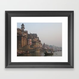The Sacred Ganges River in India (2004f) Framed Art Print