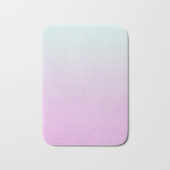 Ombre fade pastel trendy color way throwback retro palette 80s 90s style Bath Mat