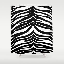 Black and white zebra Shower Curtain