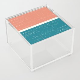 Teal and Orange Color Block Acrylic Box