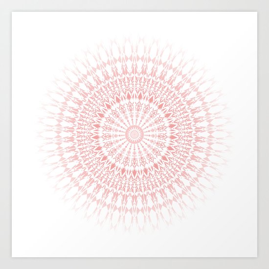 Rose Quartz Mandala Art Print